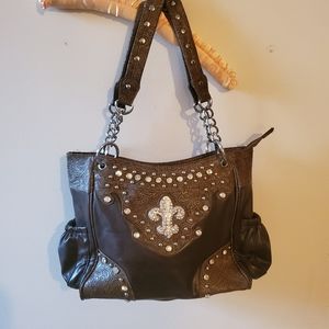 Western Studded Style  Shoulder/Shatchel Purse